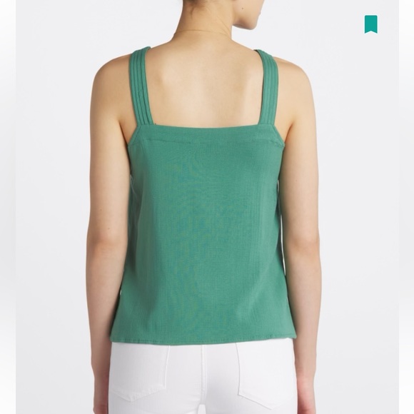 Market & Spruce SL Button Down Wide Strap Top S - Picture 4 of 10